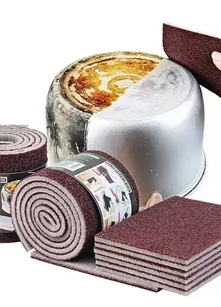 Губка для чистки кухни, посуду отрезная рулон 9*100 см