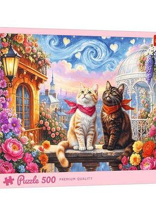 Пазли - 500 елм. - "люблячі котики" trefl