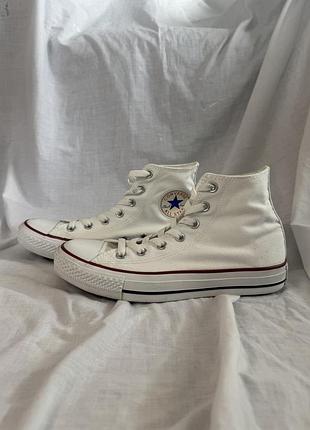 Білі кеди converse chuck taylor all star hi optical white