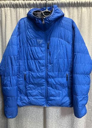 Пухова куртка dynafit eruption 2.0 blue glossy hooded hiking outdoor puffer down jacket
