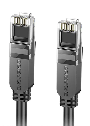 Мережевий кабель borofone bus01 category 6 gigabit network cable(l=10m) black