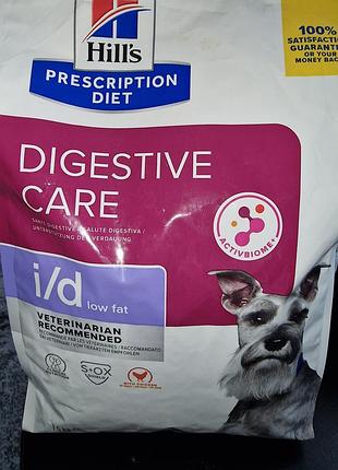 Корм для собак hill's prescription diet digestive care i/d low fat