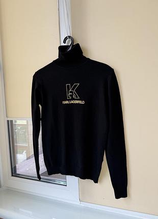 Гольф чоловічий karl lagerfeld чорний з логотипом