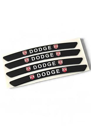 Металлические наклейки на диск авто с логотипом dodge, черные