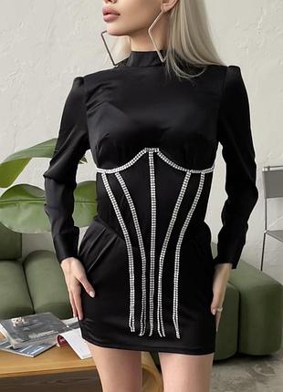 Женский корсет со стразами