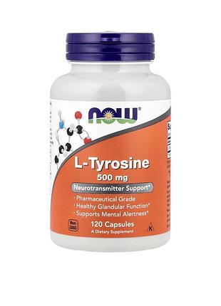 Біологічно активні речовини now foods l-tyrosine 500 mg 120 капсул