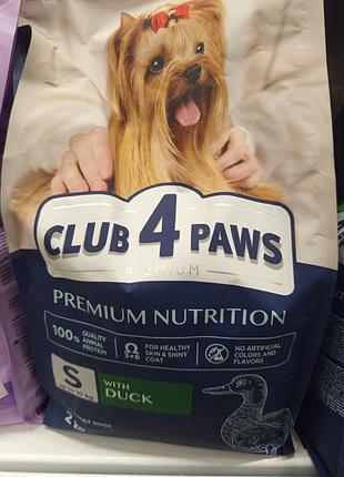 Корм для собак club 4 paws premium nutrition сухий з качкою 2кг