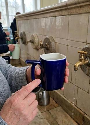 Вінтажний керамічний кухоль-бюветниця для мінеральної води (нфс) нюанс