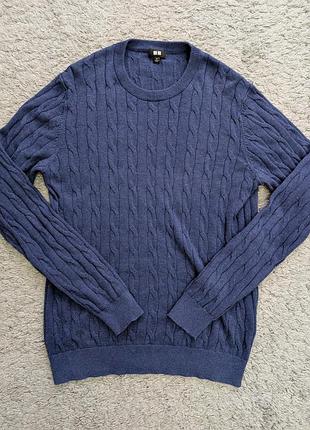 Шикарний светрик з вмістом кашеміру від uniqlo, size m, стан ідеальний, плечі 43 підпахви 53 рукав 68 довжина 70