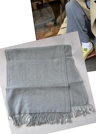 Pastel blue scarf cashmere кашеміровий блакитний шарф