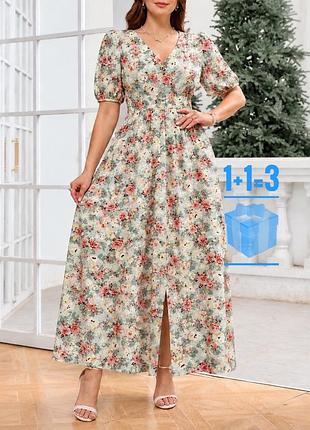 🥰 довга сукня в квітковий принт shein xl