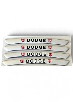 Металлические наклейки на диск авто с логотипом dodge, серые
