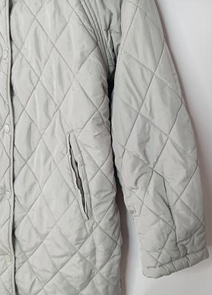 Куртка zara для девочки, оливкового цвета 3