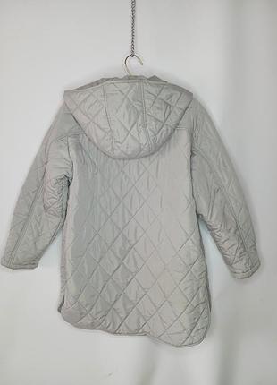 Куртка zara для девочки, оливкового цвета 8