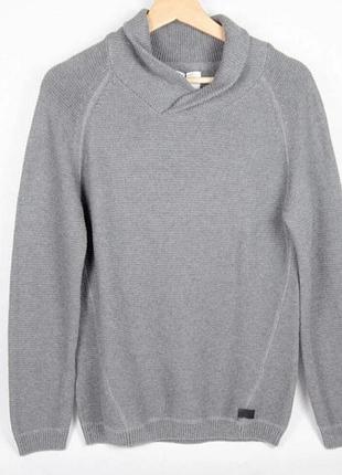 Стильний в'язаний светр zara kids з шалевим
коміром  4-6 років