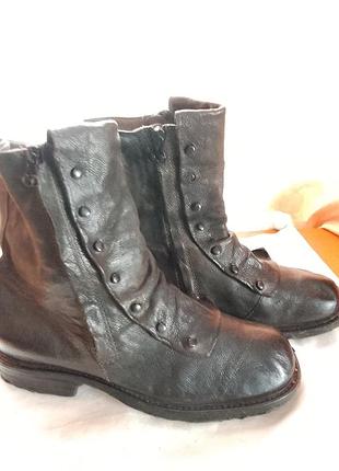Шкіряні черевики a.s.98 (airstep) оригінал, італія. ракерські/вінтажні боти