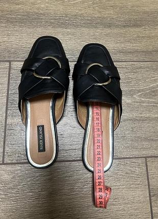 Мюлі жіночі river island чорні, 24,5 см