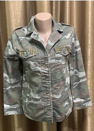 Камуфльована candy couture джинсова куртка/ розмірна вік 10-11 років, xs- s
