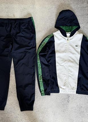 Спортивний костюм lacoste sport colour-block tracksuit лампаси куртка штани m l