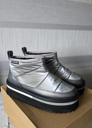Черевики жіночі tommy jeans tjw nylon flatform boot wl сріблясті