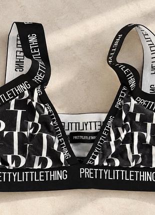 Топ prettylittlething чорний xs-m