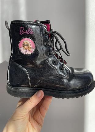Черевики для дівчинки barbie лакові чорні