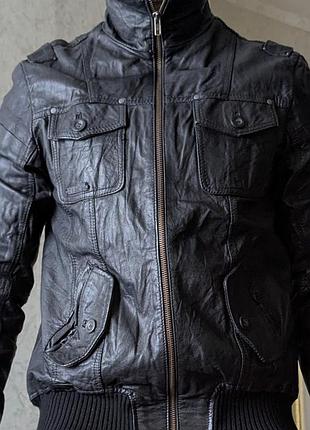 Мужская куртка jack &amp; jones tate l, 100% натуральная кожа козы, оригинал