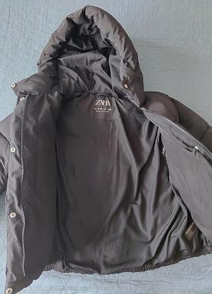 Куртка для дівчинки zara зимова чорна 2