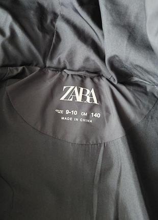 Куртка для дівчинки zara зимова чорна 3