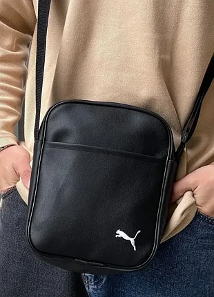 Сумка чоловіча puma барсетка шкіряна пума сумка через плече месенджер