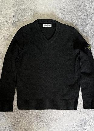 Чоловічий вовняний светр ,джемпер , кофта stone island knitwear (оригінал)
