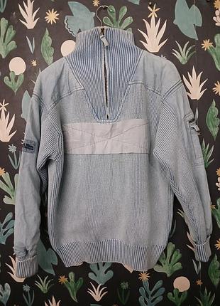 Вінтажний бавовняний светр-карго бренду original blues denim у розмірі xl.