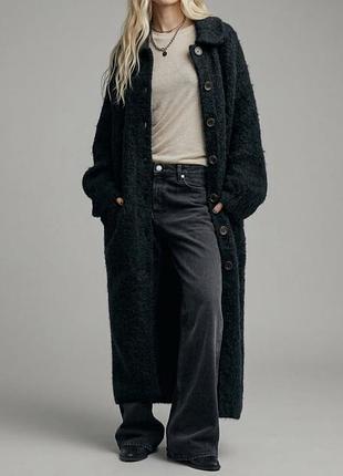 Пальто теплое из мохера оверсайз индия р.l-xl