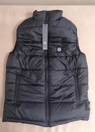 Чоловіча жилетка stone island чорна