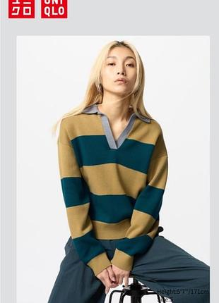 Бавовняний джемпер-поло uniqlo