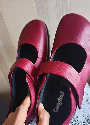 Туфли ортопедические cosyfeet❣️ 38/39 кожаные женские туфли для широкой ножки туфлы батал