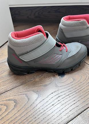 Черевики для дівчаток decathlon сіро-рожеві