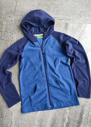Кофта флисовка на молнии mountain warehouse для мальчика 11-12 лет с капюшоном