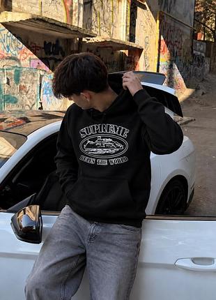 Чоловіче худі supreme чорне бавовняне