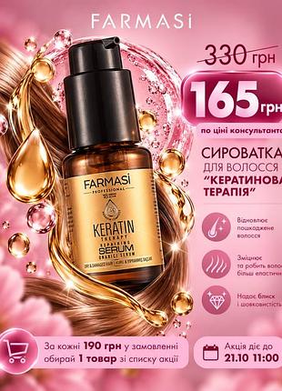 Сиворотка для волосся кератин