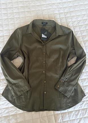 Сорочка жіноча кольору хакі, розмір xl-xxl