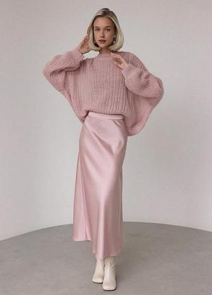 Міді спідниця жіноча zara, рожева та хакі