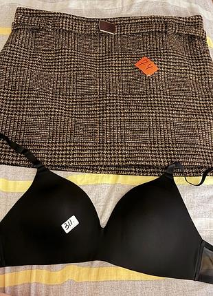 Жіноча міні-спідниця h&m у клітинку xl