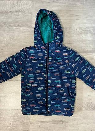 Куртка для хлопчика kids зимова з капюшоном синя