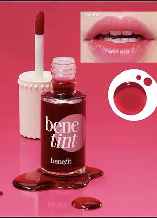 Тінт для губ benefit benetint rose-tinted lip & cheek stain