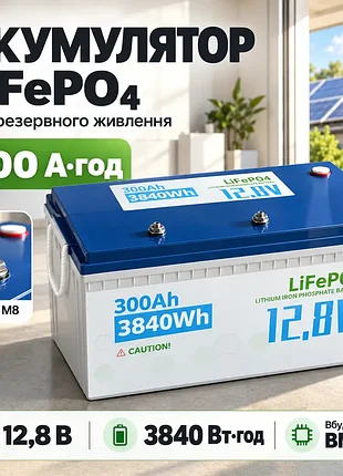 Литиевый аккумулятор для солнечных систем, 12v, 300ah, lifepo4, белый / аккумулятор литиевый / аккумуляторная батарея