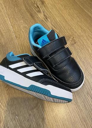 Кросівки для хлопчика adidas чорно-бірюзові на липучках