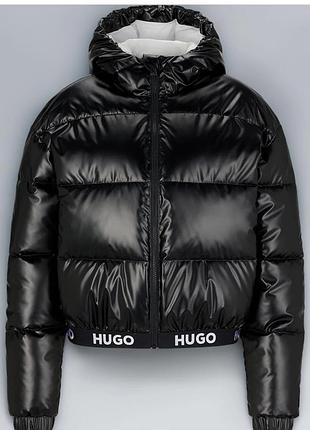 Куртка жіноча hugo boss чорна, розмір m-l