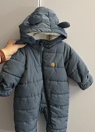 Зимовий комбінезон унісекс h&m сірий 68 см