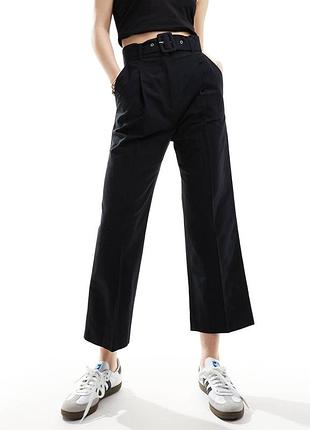 Чорні штани кюлоти віскоза asos design